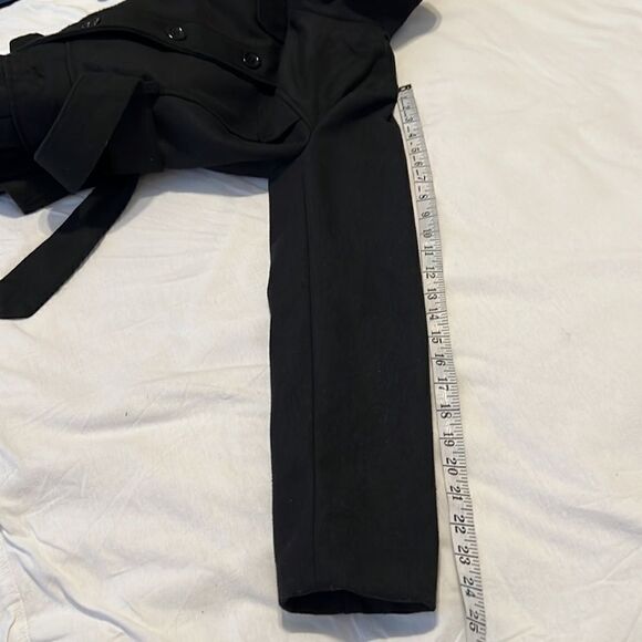 Ambiance szS black button front jacket with belt needs cleaning GUC - Picture 10 of 11